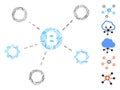 Hatch Mosaic Bitcoin Network Nodes Icon
