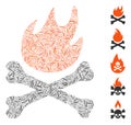 Hatch Mosaic Bones Hell Fire Icon