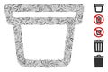 Hatch Mosaic Pail Icon Royalty Free Stock Photo