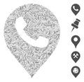 Hatch Mosaic Phone Receiver Marker Icon