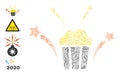 Hatch Popcorn Fireworks Icon Vector Collage