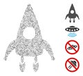 Hatch Rocket Module Icon Vector Mosaic Royalty Free Stock Photo