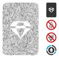 Hatch Ruby Gaming Card Icon Vector Mosaic
