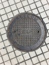 Hatch of sewage on the paving road in Sanya, Hainan, China