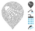 Hatch Shower Map Marker Icon Vector Mosaic
