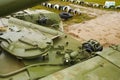 Hatch on turret of T-72 tank Royalty Free Stock Photo