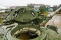 Hatch on turret of T-72 tank Royalty Free Stock Photo
