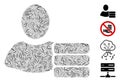 Hatch User Database Icon Vector Mosaic