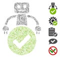 Hatch Valid Robot Icon Vector Collage