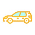 hatchback car body type color icon vector illustration