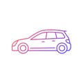 Hatchback gradient linear vector icon Royalty Free Stock Photo