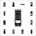 hatchback icon. Detailed set of Transport view from above icons. Premium quality graphic design sign. One of the collection icons