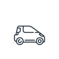 hatchback icon vector from vehicles transportation concept. Thin line illustration of hatchback editable stroke. hatchback linear