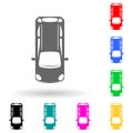 hatchback multi color style icon. Simple glyph, flat vector of transport view from above icons for ui and ux, website or mobile Royalty Free Stock Photo
