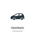 Hatchback vector icon on white background. Flat vector hatchback icon symbol sign from modern transportation collection for mobile