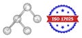 Hatched Binary Structure Mesh and Unclean Bicolor ISO 17025 Seal