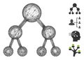 Hatched Binary Tree Vector Mesh
