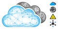 Hatched Clouds Vector Mesh Royalty Free Stock Photo