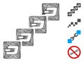 Hatched Dash Block Chain Vector Mesh