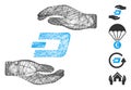 Hatched Dash Care Hands Vector Mesh