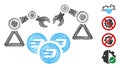 Hatched Dash Mining Robotics Vector Mesh