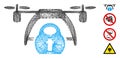 Hatched Drone Loading Vector Mesh