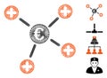 Hatched Euro Medical Links Vector Mesh