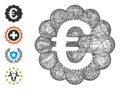 Hatched Euro Quality Seal Vector Mesh