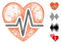 Hatched Heart Diagram Vector Mesh