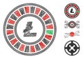 Hatched Litecoin Roulette Vector Mesh