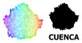Hatched Map of Cuenca Province with Spectrum Gradient