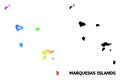 Hatched Map of Marquesas Islands with Spectrum Gradient