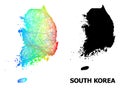 Hatched Map of South Korea with Spectral Gradient