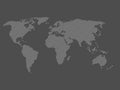 Hatched map of world. Striped design vector illustration on grey background Royalty Free Stock Photo