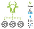 Hatched Money Cattle Relations Vector Mesh