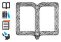 Hatched Open Book Vector Mesh Royalty Free Stock Photo