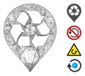 Hatched Recycle Map Marker Vector Mesh Royalty Free Stock Photo