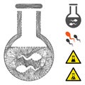 Hatched Sperm Flask Vector Mesh Royalty Free Stock Photo