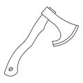 Hatchet icon, outline style