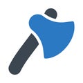Hatchet vector glyph color icon Royalty Free Stock Photo