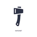 hatchet icon on white background. Simple element illustration from camping concept Royalty Free Stock Photo