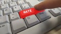 Hate button on a computer keyboard Royalty Free Stock Photo