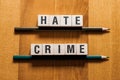 Hate crime words concept