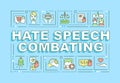 Hate speech combating word concepts banner