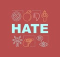 Hate word concepts banner