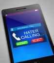 Hater calling concept. Royalty Free Stock Photo