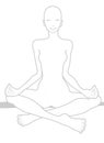 Hatha Yoga Chakra on White Royalty Free Stock Photo