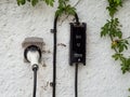 HATHERLEIGH, DEVON, ENGLAND - AUGUST 9 2022: A charger point for an electric car installed in a domestic setting. Brand