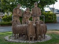 HATHERLEIGH, DEVON, ENGLAND - AUGUST 9 2022: The famous sheep sculpture created by Roger Dean. It is a memorial to the