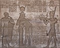 HATHOR GODDES IN DENDERA TEMPLE Royalty Free Stock Photo